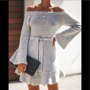 Vici Off the Shoulder Sweater Dress